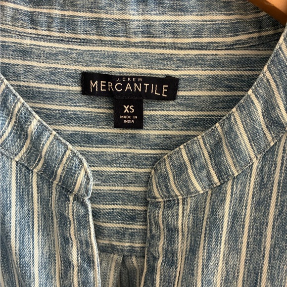 J. Crew Mercantile Striped Button Front Top Cotton Top, XS - Picture 2 of 5